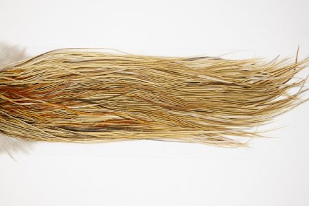 4838 Hebert Dry Fly Hackle Bronze Grade Rooster Saddle Light Ginger Dun Ties Size 14-16