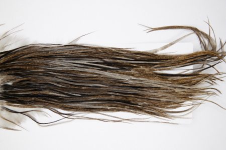 4851 Hebert Dry Fly Hackle Bronze Grade Rooster Saddle Dark Grey Dun Ties Size 10-14