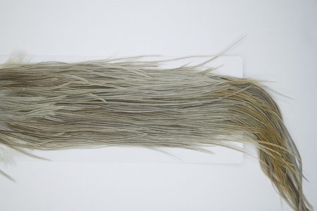 4862 Hebert Dry Fly Hackle Bronze Grade Rooster Saddle Light Grey Dun Ties Size 10