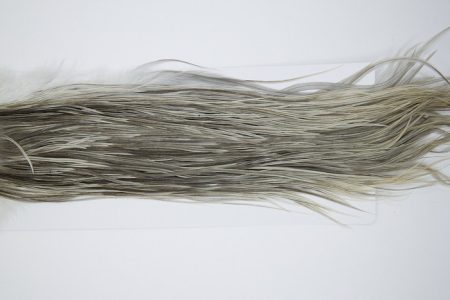 4865 Hebert Dry Fly Hackle Bronze Grade Rooster Saddle Light Grey Dun Ties Size 12-14