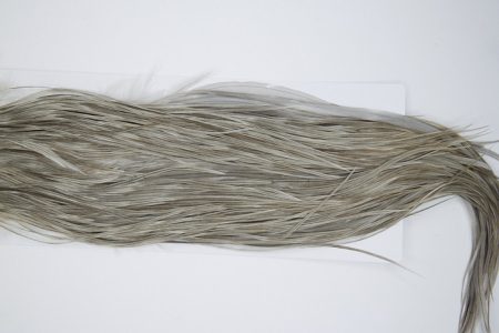 4869 Hebert Dry Fly Hackle Bronze Grade Rooster Saddle Light Grey Dun Ties Size 12-14