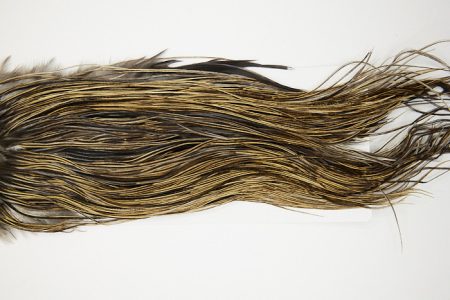 4884 Hebert Dry Fly Hackle Bronze Grade Rooster Saddle Dun Badger Ties Size 12-14