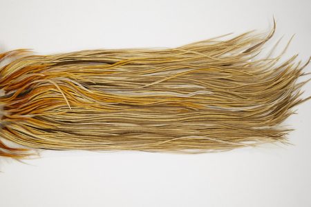 4890 Hebert Dry Fly Hackle Silver Grade Rooster Saddle Light Ginger Dun Ties Size 10-14