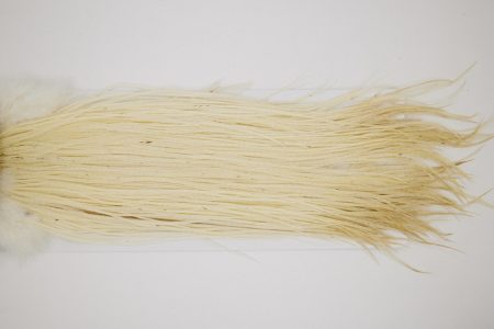 4895 Hebert Dry Fly Hackle Silver Grade Rooster Saddle Cream Ties Size 14-16