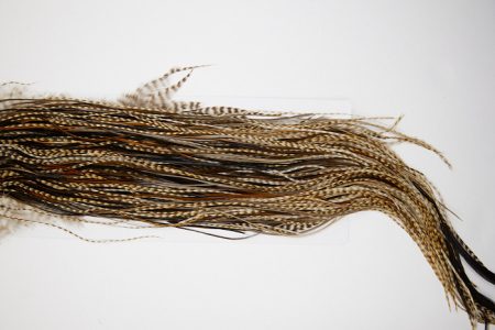 4898 Hebert Dry Fly Hackle Silver Grade Rooster Saddle Grizzly Variant Ties Size 14-18