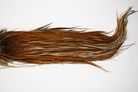 4899 Hebert Dry Fly Hackle Silver Grade Rooster Saddle Furnace Ties Size 12-14