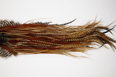 4905 Hebert Dry Fly Hackle Silver Grade Rooster Saddle Unique Variant Ties Size 12-16
