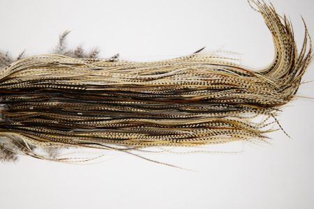 4906 Hebert Dry Fly Hackle Silver Grade Rooster Saddle Unique Variant Ties Size 10-14