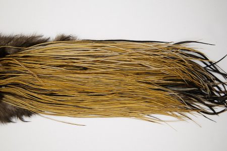 4915 Hebert Dry Fly Hackle Silver Grade Rooster Saddle Golden Badger Ties Size 14-18