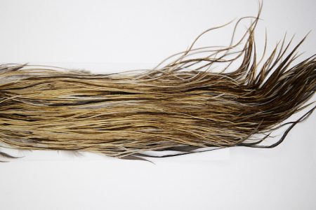 4923 Hebert Dry Fly Hackle Silver Grade Rooster Saddle Dun Badger Ties Size 14-16