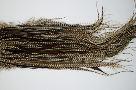 4925 Hebert Dry Fly Hackle Silver Grade Rooster Saddle Dun Grizzly Ties Size 12-16