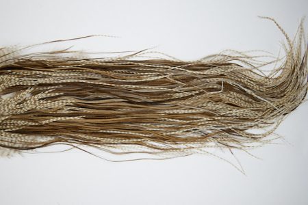 4927 Hebert Dry Fly Hackle Silver Grade Rooster Saddle Dun Grizzly Ties Size 12-18