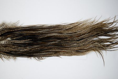 4929 Hebert Dry Fly Hackle Silver Grade Rooster Saddle Dun Grizzly Ties Size 14-16