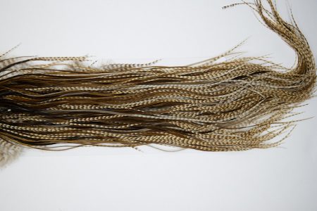 4930 Hebert Dry Fly Hackle Silver Grade Rooster Saddle Dun Grizzly Ties Size 12-18