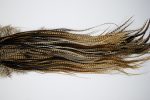 4931 Hebert Dry Fly Hackle Silver Grade Rooster Saddle Dun Grizzly Ties Size 12-14 4931 Hebert Dry Fly Hackle Silver Grade Rooster Saddle Dun Grizzly Ties Size 12-14