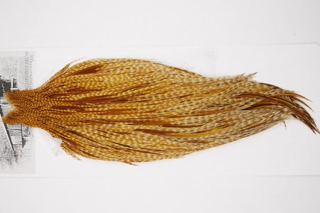 10144 Beaverkill Dry Fly Hackle Rooster Cape Barred Ginger Ties Size 6-18
