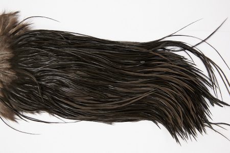 10147 Beaverkill Dry Fly Hackle Rooster Saddle Black Ties Size 14