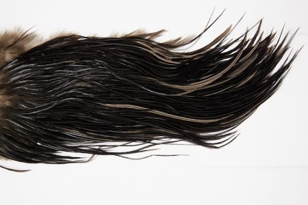 10149 Beaverkill Dry Fly Hackle Rooster Saddle Black Ties Size 14-16