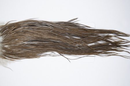 10162 Beaverkill Dry Fly Hackle Rooster Saddle Dark Grey Dun Ties Size 12-14