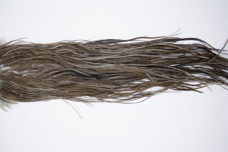 10163 Beaverkill Dry Fly Hackle Rooster Saddle Dark Grey Dun Ties Size 12-14