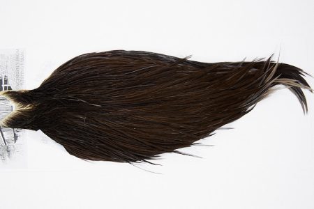 4991 Beaverkill Dry Fly Hackle Rooster Cape Dark Brown Dun Ties Size 10-20