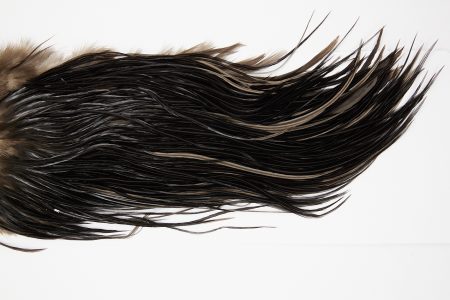 10149 Beaverkill Dry Fly Hackle Rooster Saddle Black Ties Size 14-16