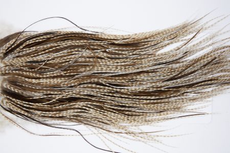 10168 Beaverkill Dry Fly Hackle Rooster Saddle Dun Grizzly Ties Size 14-16