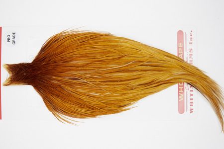 10205 Whiting Dry Fly Hackle Pro Grade Rooster Cape Medium Ginger Ties Size 10-20