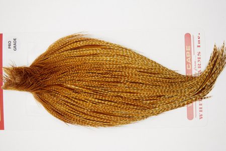 10211 Whiting Dry Fly Hackle Pro Grade Rooster Cape Dark Barred Ginger Ties Size 10-22