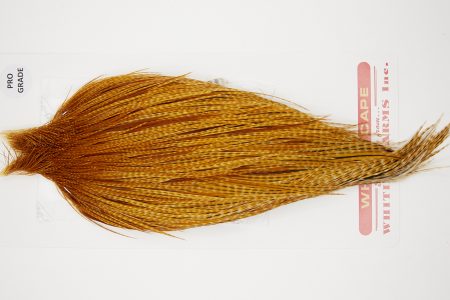 10214 Whiting Dry Fly Hackle Pro Grade Rooster Cape Dark Barred Ginger Ties Size 10-20