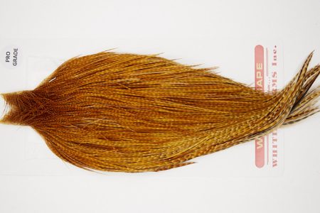 10215 Whiting Dry Fly Hackle Pro Grade Rooster Cape Dark Barred Ginger Ties Size 8-20