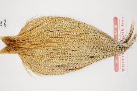 10225 Whiting Dry Fly Hackle Pro Grade Rooster Saddle Barred Medium Ginger Ties Size 8-22