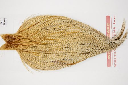 10225 Whiting Dry Fly Hackle Pro Grade Rooster Saddle Barred Medium Ginger Ties Size 8-22