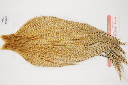10228 Whiting Dry Fly Hackle Pro Grade Rooster Saddle Barred Medium Ginger Ties Size 8-18