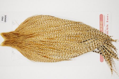 10228 Whiting Dry Fly Hackle Pro Grade Rooster Saddle Barred Medium Ginger Ties Size 8-18