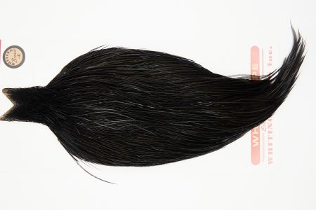 10242 Whiting Dry Fly Hackle Bronze Grade Rooster Cape Black Ties Size 10-24