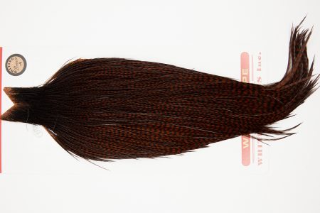 10250 Whiting Dry Fly Hackle Bronze Grade Rooster Cape Grizzly Coachman Brown Ties Size 10-22