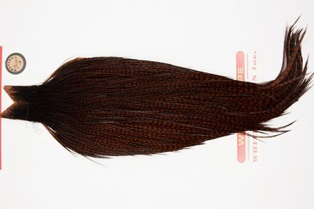10250 Whiting Dry Fly Hackle Bronze Grade Rooster Cape Grizzly Coachman Brown Ties Size 10-22
