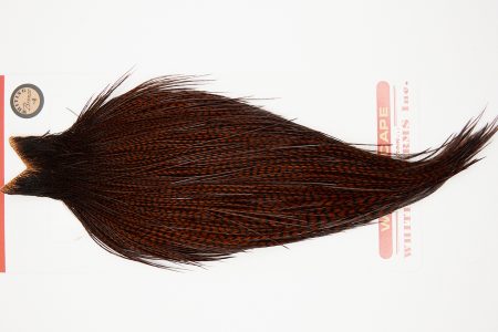 10251 Whiting Dry Fly Hackle Bronze Grade Rooster Cape Grizzly Coachman Brown Ties Size 10-20