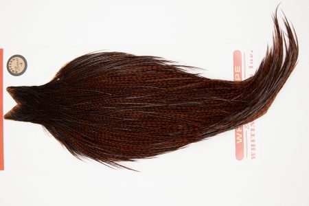 10252 Whiting Dry Fly Hackle Bronze Grade Rooster Cape Grizzly Coachman Brown Ties Size 12-22