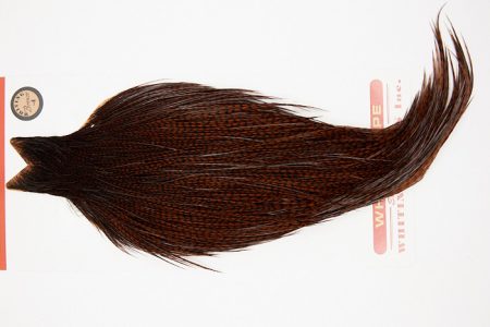 10252 Whiting Dry Fly Hackle Bronze Grade Rooster Cape Grizzly Coachman Brown Ties Size 12-22