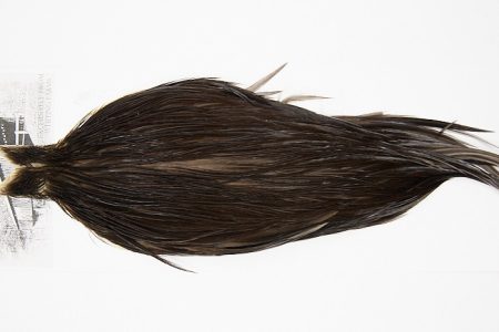 10267 Beaverkill Dry Fly Hackle Rooster Cape Dark Brown Dun Ties Size 8-20