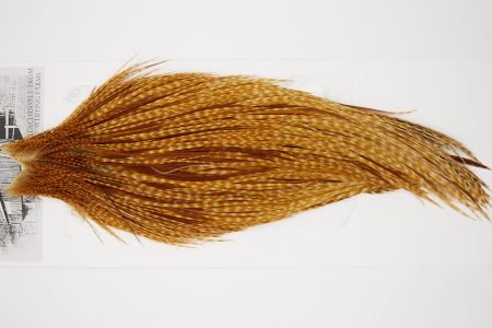 10282 Beaverkill Dry Fly Hackle Rooster Cape Barred Ginger Ties Size 8-22