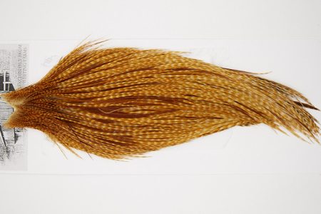10282 Beaverkill Dry Fly Hackle Rooster Cape Barred Ginger Ties Size 8-22