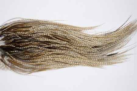 10290 Beaverkill Dry Fly Hackle Rooster Saddle Dun Grizzly Ties Size 16-18