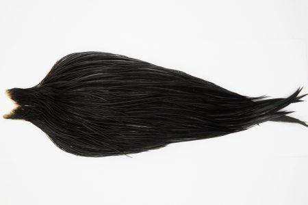 10360 JimsFlyCo Dry Fly Hackle Grade 2 Rooster Cape Black Ties Size 10-20