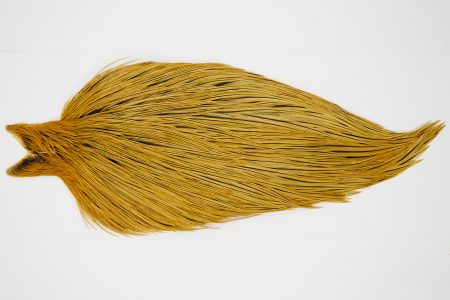 10392 JimsFlyCo Dry Fly Hackle Grade 2 Rooster Cape Badger Golden Straw Ties Size 8-20