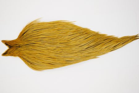 10394 JimsFlyCo Dry Fly Hackle Grade 2 Rooster Cape Badger Golden Straw Ties Size 8-18