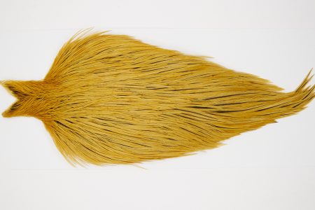 10396 JimsFlyCo Dry Fly Hackle Grade 2 Rooster Cape Badger Golden Straw Ties Size 8-20