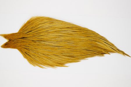10399 JimsFlyCo Dry Fly Hackle Grade 2 Rooster Cape Badger Golden Straw Ties Size 6-18
